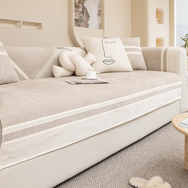 Подушка для дивана из синели, всесезонное универсальное нескользящее кожаное полотенце для дивана, новая подушка для сиденья дивана, подушка для дивана