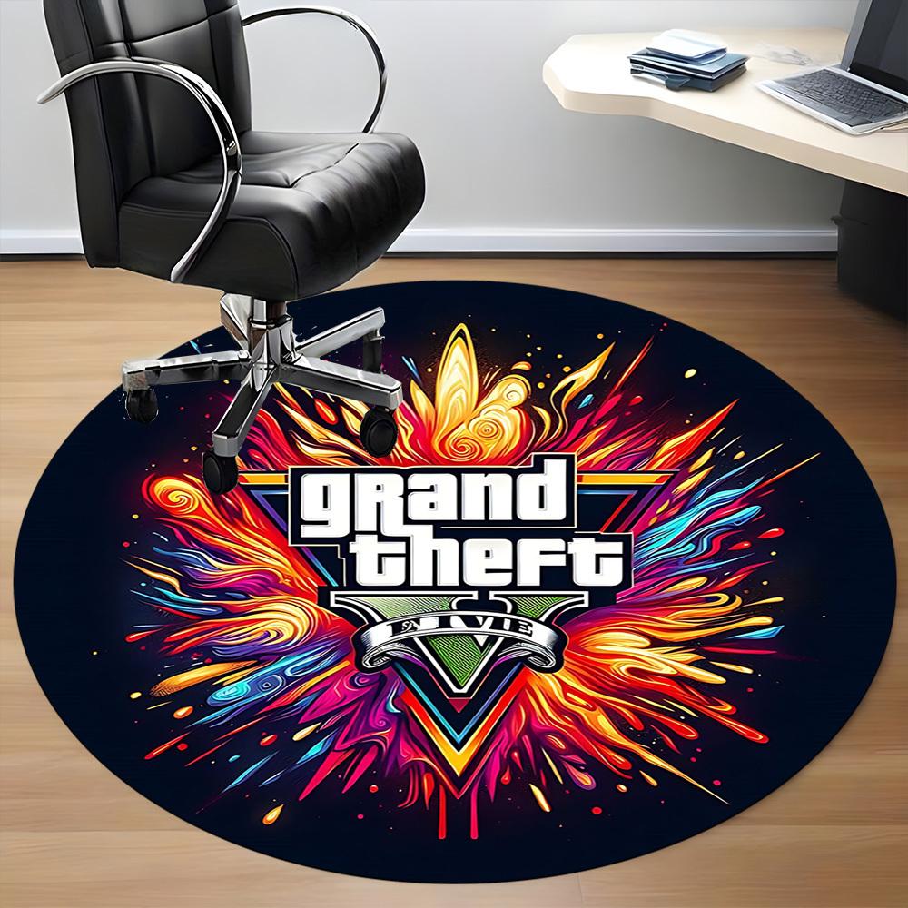 Круглый ковер GTA V Office, Под офисные стулья Спальня Гостиная Домашний декор a0908146
