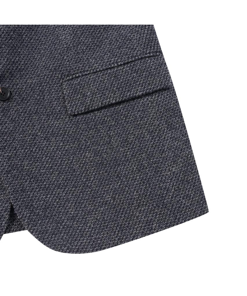 BRENTWOOD [Selection] Wool Blended Two-Tone Knit Jacket Brjbw25811Nyx