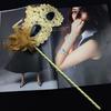 With Holding Stick Handheld Masquerade Masks Translucent Half Face Mask  for Women