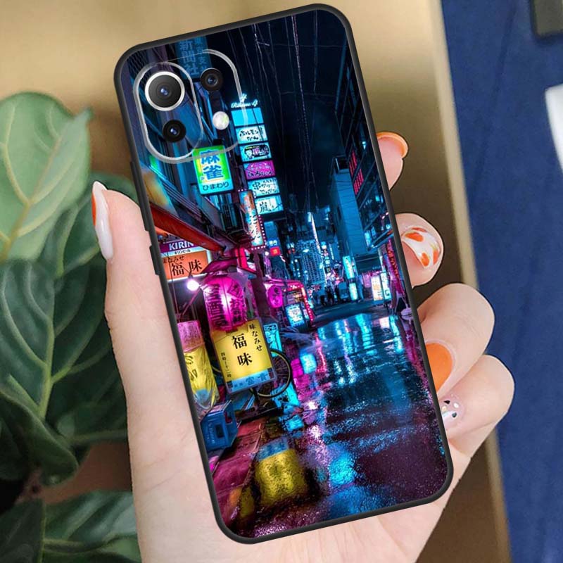 Японский ночной город Эстетичный чехол для Xiaomi 15 14 Ultra 13T 14T 15T Pro 17 Pro Max POCO X7 X5 X6 F5 F6 F7 F8 Pro Coque