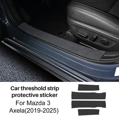 Для Mazda 3 Axela BP 2019 2020 2021 2022 2023 2024 2025 Автомобильные наклейки-защита передних и задних порогов, аксессуары для интерьера