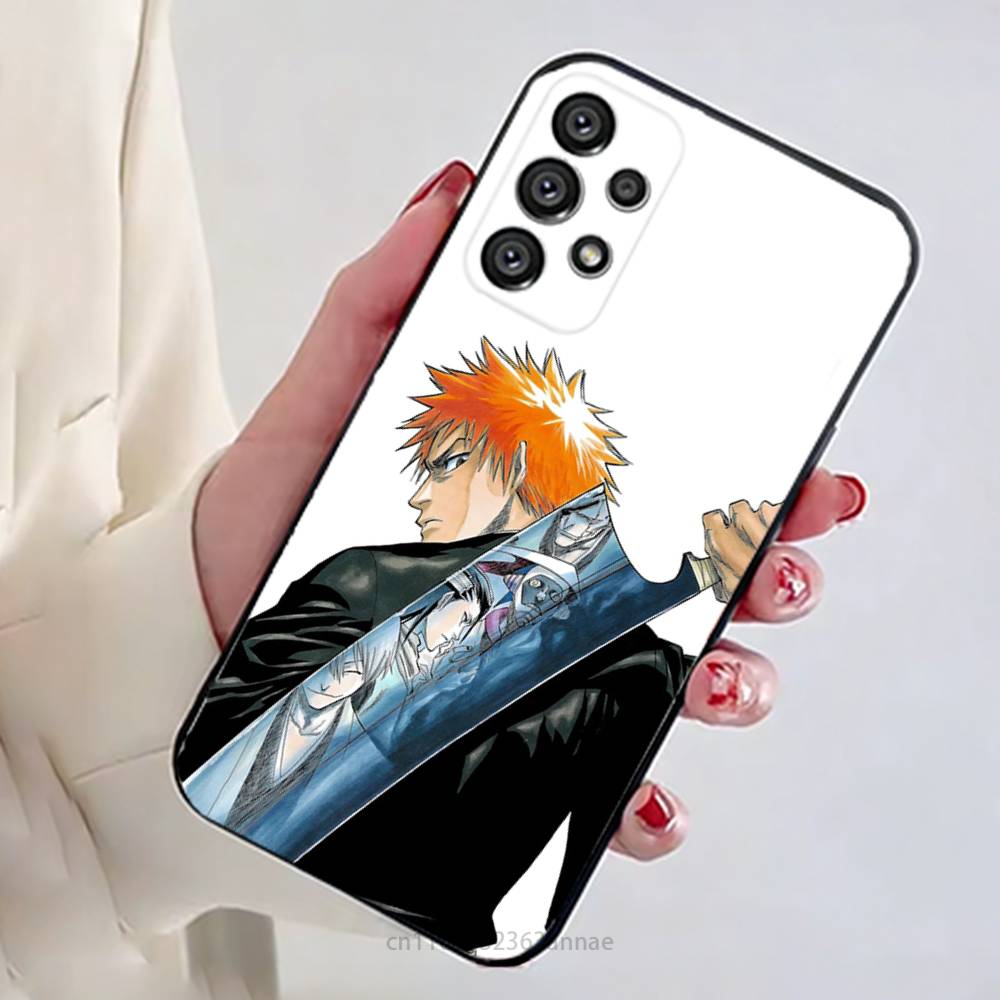 Kurosaki Ichigo B-Bleach Rukia Phone Case For Samsung Galaxy A13,21s,22,31,32,52,53,71,80,A91 Soft Black Shell