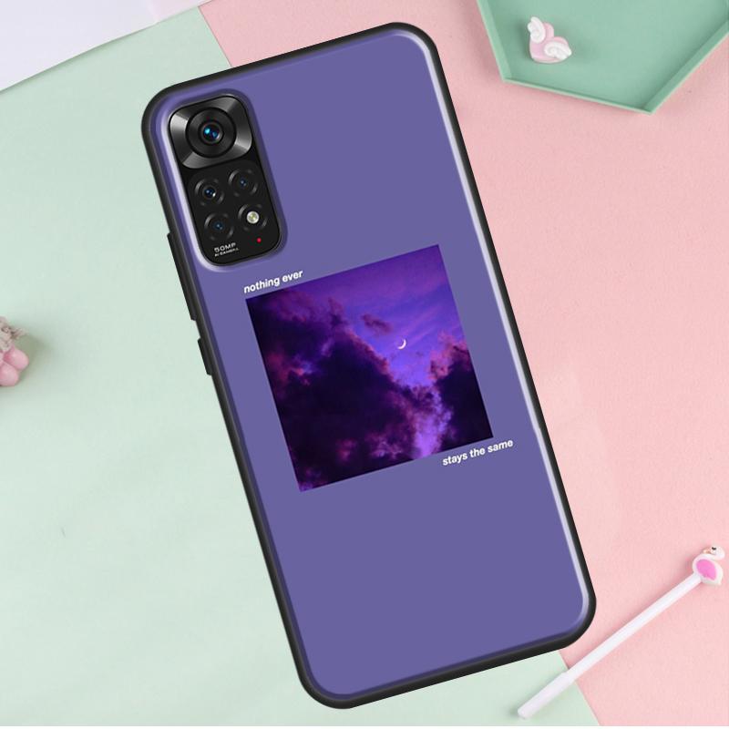 Фиолетовый эстетический чехол для Redmi Note 12 Pro Plus для Redmi Note 10 8 9 11 Pro 12S 11S 10S 9S 9C 10C 12C чехол