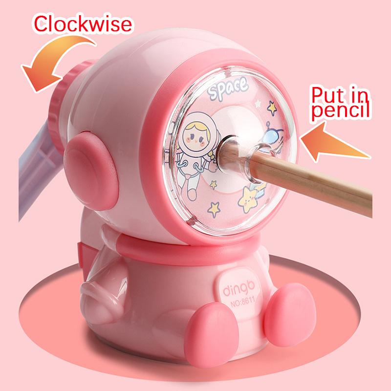 Мультфильм Ручная точилка для карандашей Ручной инструмент для тряски карандашей