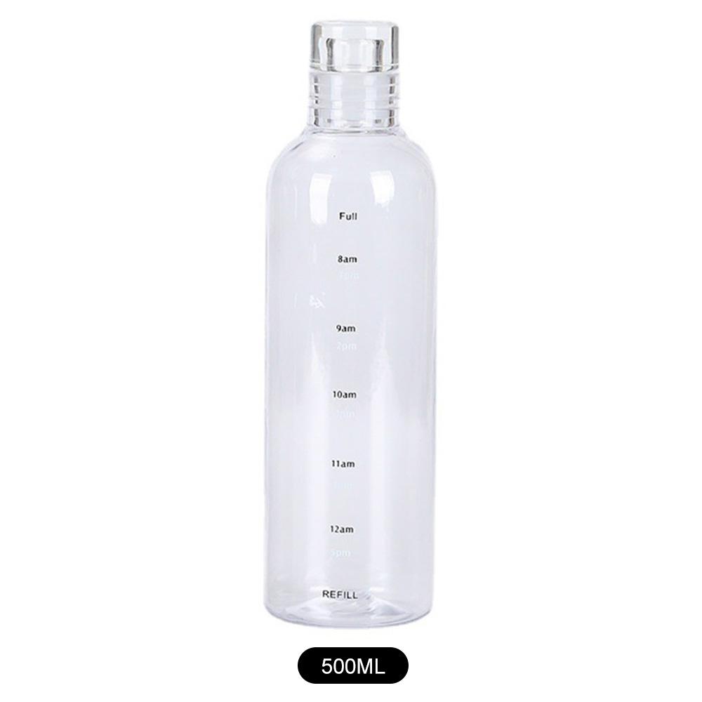 Large Capacity Plastic Portable Leak-proof Water Container Outdoor Water Bottle Transparent Sports Water Bottle With Time Scale