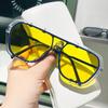 Солнцезащитные очки женские индивидуальные большие цельные ветрозащитные очки простые уличные декоративные солнцезащитные очки мужские