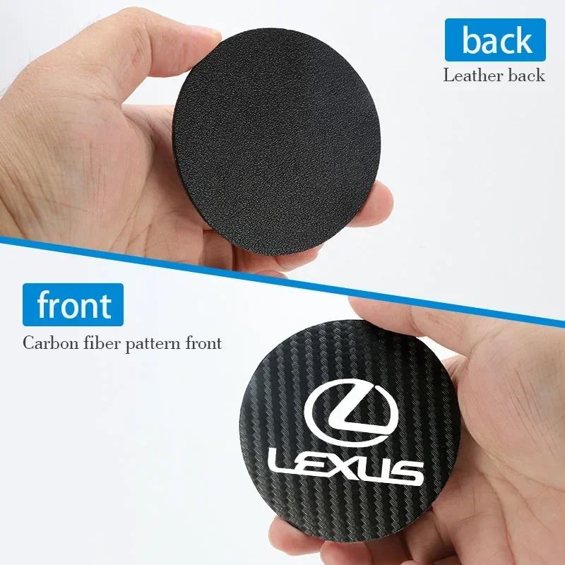 2Pcs Car coaster water anti slip pad silicone waterproof interior accessories For Lexus IS250 LS460 RC200 LM300 450 LX NX350h AEH1