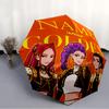 Personalized Name K-KPop Demon Hunters Print Umbrella - Automatic Open/Close, Eight-Rib Durable Frame, Automatic Folding Umbrella