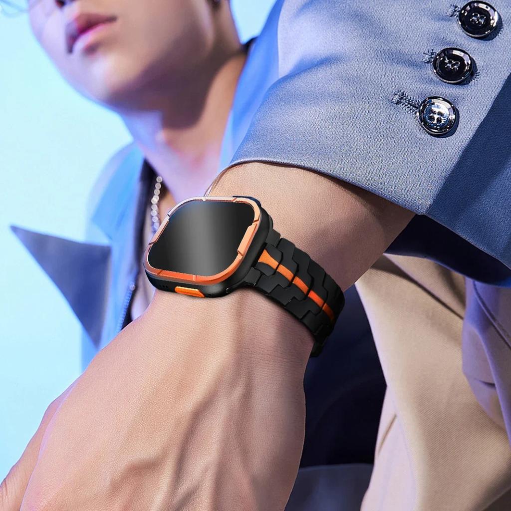 Металлическая рамка из нержавеющей стали + Стекло Для Apple Watch Ultra 1 2 49 мм Защитный бампер Корпус для iWatch Series SE 9 Ultra2