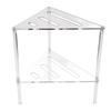 Acrylic Corner Shower Caddy 2 Tier Floor Standing Hollowed Corner Shelf Organizer for Bathroom Bedroom Kitchen