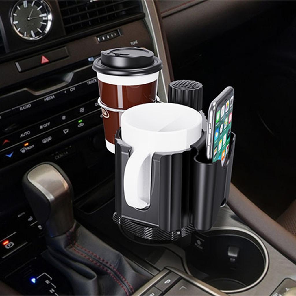 Автомобильный держатель для чашки, многофункциональная стойка для хранения чашек для напитков, держатель для телефона, подставка для чашки для напитков, контейнер, автоинтер...