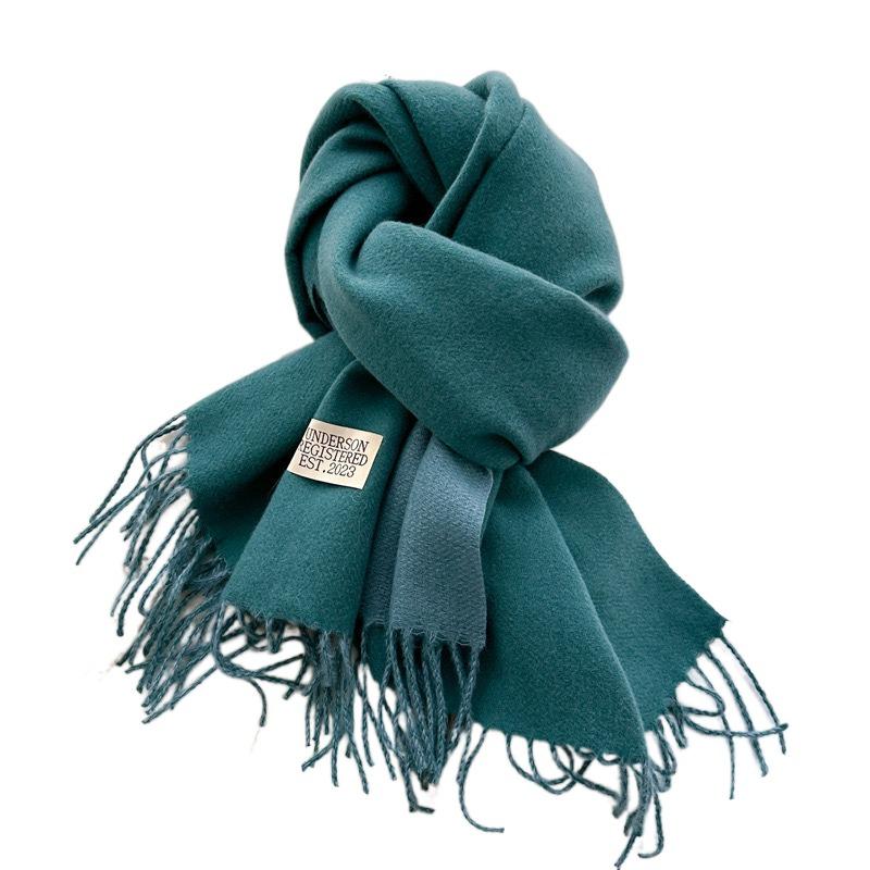 Warm Imitation Wool Scarf Two-sided Winter Long Shawl Classic Cashmere Shawl  Autumn Winter