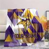 Custom Name Minnesota Vikings Flannel Blanket, High quality Comfortable for All Seasons, Home Decor, Warmth and Comfort