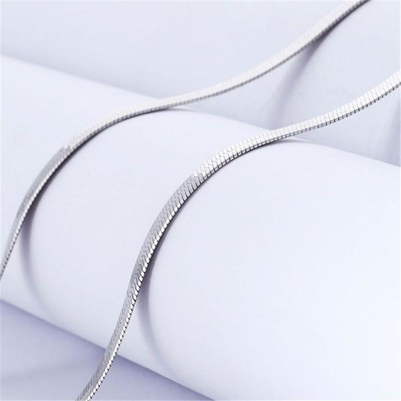 Стерлинговое серебро тонкая 4 мм цепочка-колье для женщин мужчин роскошные свадебные украшения праздничные подарки