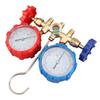 AC Gauges, AC Manifold Gauge Set for R134a R32 R22 R410A, 3 Way Automotive AC Gauge Set with Hoses Adapter