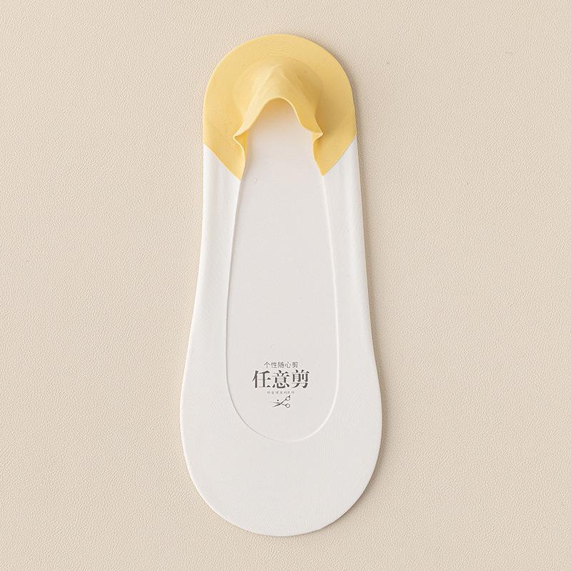 Летние женские тапочки с низким вырезом, бесшовные шелковые носки-лодочки, силиконовые нескользящие ультратонкие дышащие невидимые носки