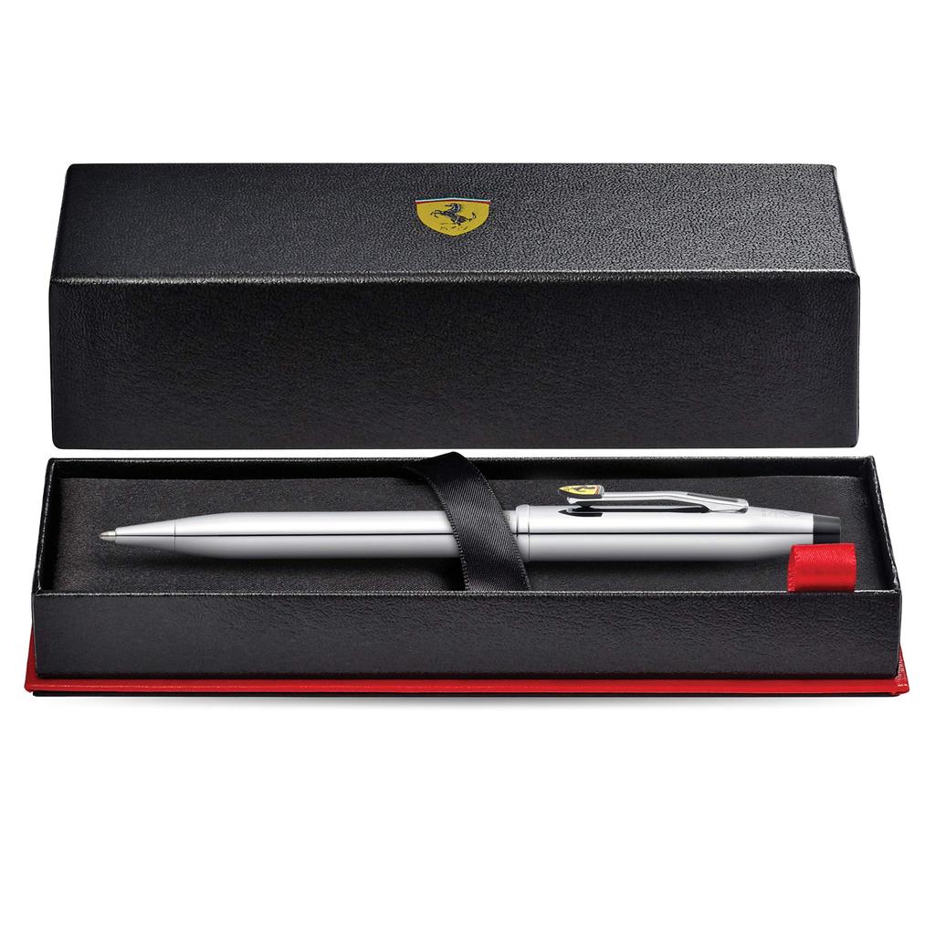 Перьевая ручка Cross F Fine Point Century 2 Four Scuderia Ferrari Polished Chrome, оригинальный импортный продукт FR0086-121FS, двойного назначения