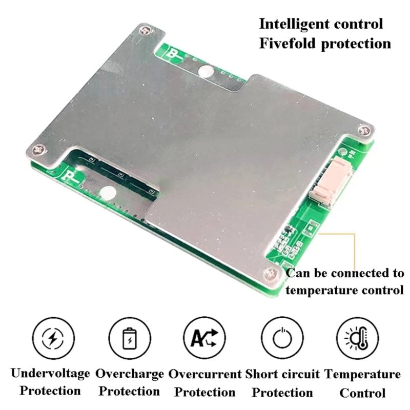 Защитная плата литий-железо-фосфатного аккумулятора с балансировкой, защитой от перегрузки по току, перенапряжения, короткого замыкания