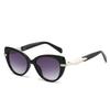 New Luxury Gradient Cat Eye Women Sunglasses  Retro Brand Contrast Color Frame Design Trendy Casual Men Sun Glasses Uv400