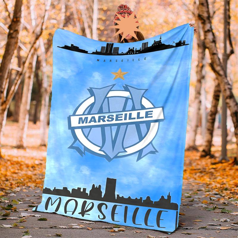 Marseilles Flannel Blanket Soft Warm All-Season Throw, Design for Camping, Car Travel, Hiking Sofa, Bed, Office Perfect Gift for Parties