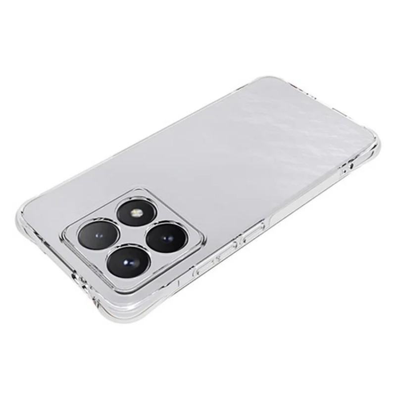 Прозрачный ТПУ чехол для Xiaomi 14T WANLONFENG Серия TM 2.0мм Задняя крышка для телефона