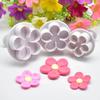 3Pcs Five Petal Flowers Embossed Mold Kitchen Baking Cake Decoration Biscuit Candy Plastic Embossed Mold DIY Baking Accessories