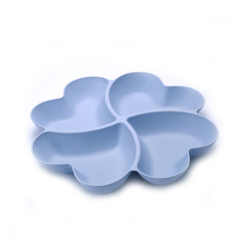 Фруктовая тарелка в форме сердца с 4 сетками Креативная коробка для хранения тарелок Тарелки для закусок из сухофруктов Разделенная тарелка для десертов с конфетами Контейнер