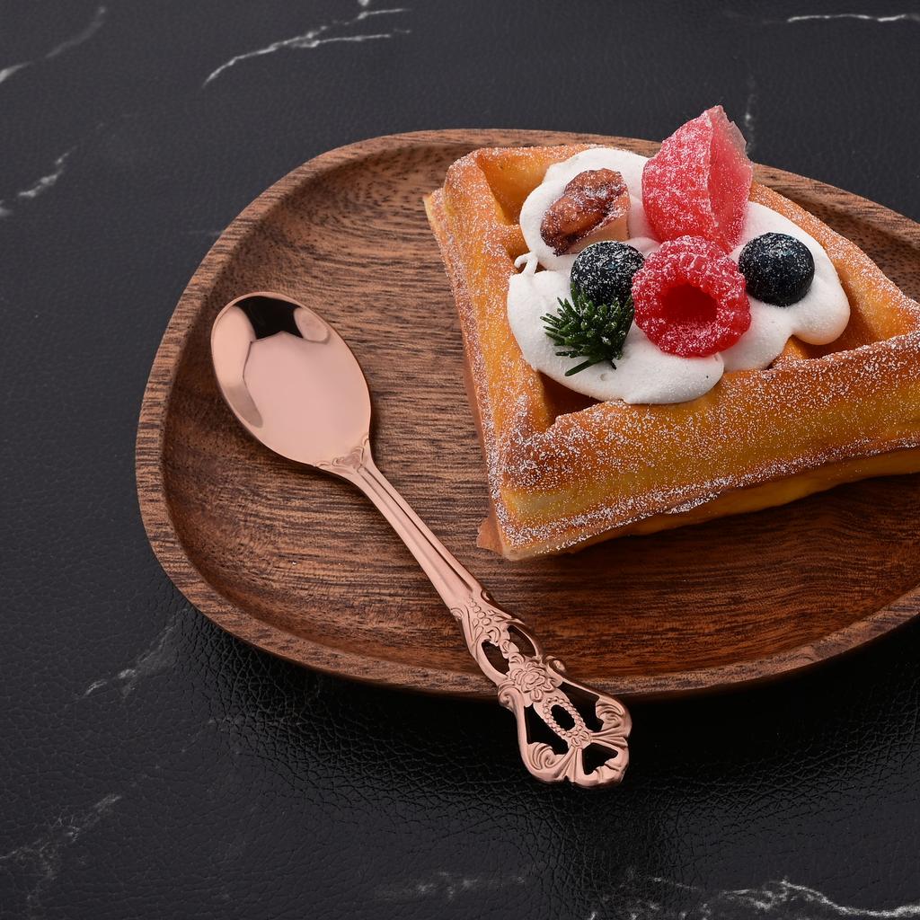 16 шт., чайная ложка из нержавеющей стали и набор вилок для фруктов, послеобеденный чай, маленькая десертная ложка, вилка, кухонная посуда, посуда в западном стиле