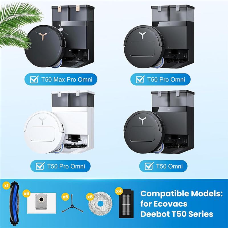 B97A-24 шт. Запасные части Для Ecovacs Deebot T50 Max Pro Omni/T50 Pro Omni/T50 Max/T50 Pro/T50 Omni Робот-пылесос