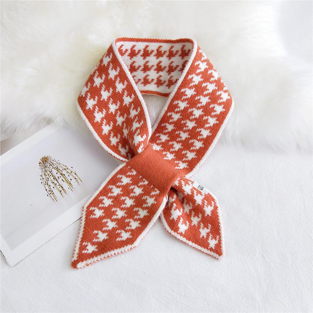 Knitted Wool Scarf Women's Autumn Winter Solid Color Fashion Warm Scarf