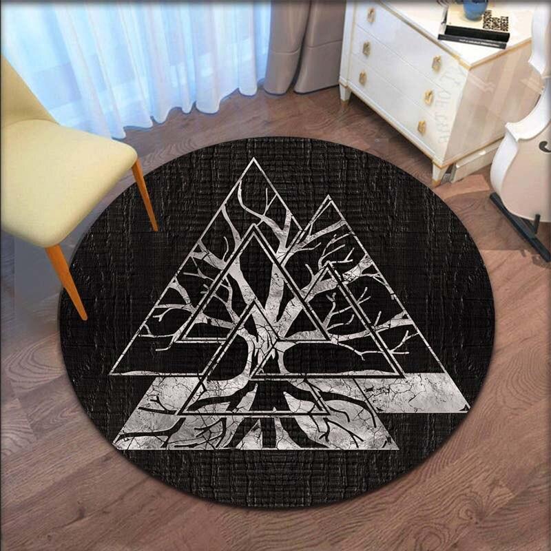 Коврик с рисунком викингов, круглый напольный коврик, ковер для гостиной, ковер для ванной комнаты, кухонный коврик, кухонный коврик, Tapetes