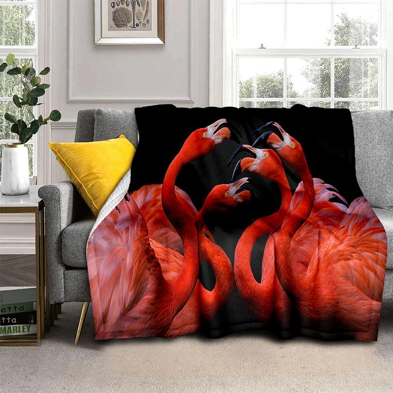 HD розовое одеяло с изображением тропического леса, птицы, фламинго, мягкое одеяло для дома, спальни, кровати, дивана, дорожного чехла для пикника, детское одеяло