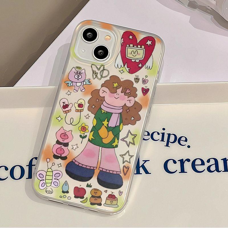 Чехол для iPhone 17PROMAX 'Девушка в перчатках' - Совместим с iPhone 16, Матовый дизайн для iPhone 15, 14, 13 Мягкий чехол