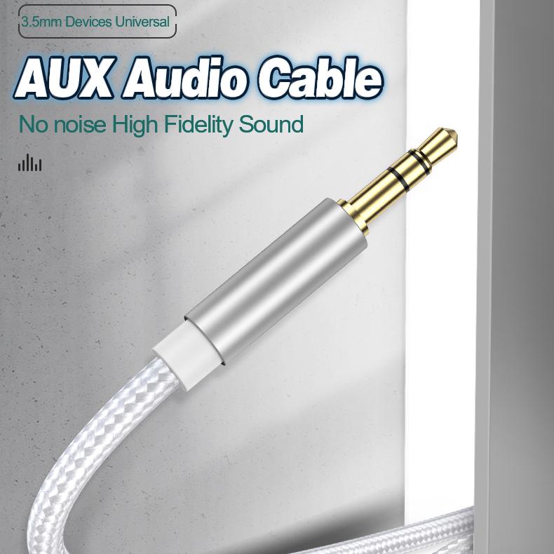 Aux-кабель 3,5 мм, акустический кабель, аудиокабель для автомобильных наушников, аудио, разъем 3,5 мм, динамик для Samsung Xiaomi OnePlus 5t MP3