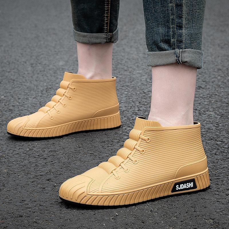 Мужские Нескользящие Водонепроницаемые Короткие Резиновые Сапоги для Кухни, Мойки Машин, Рыбалки и Многого Другого