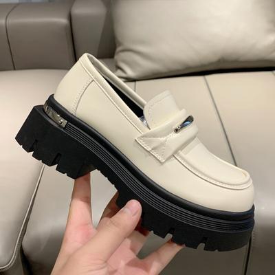 Маленькие кожаные туфли в британском стиле, весенние новые кожаные туфли на платформе, женские туфли, туфли Мэри Джейн на толстом каблуке, одинарные туфли