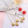 4Pcs Mixing Spoons Polished Surface Food Grade Comfortable Handle Non-sticky Rust-proof Stirring Bright Finish Stainless