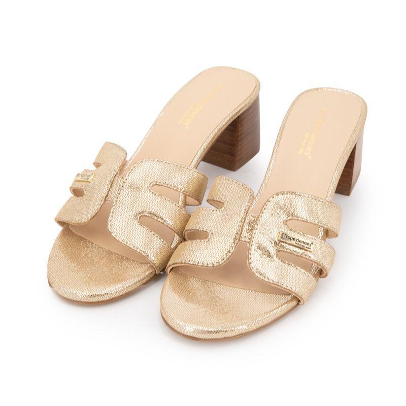 Босоножки Livia gold на каблуке 5 см для женщин LES TROPEZIENNES BY M.BELARBI