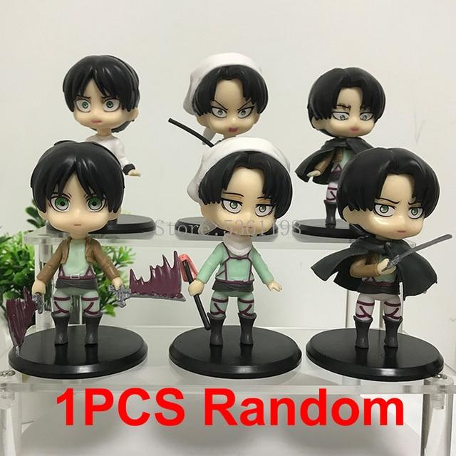 35cm Attack On Titan Anime Figure Levi Ackmen Action Figure Shingeki No Kyojin Ackmen Figurine Eren Mikasa Ackerman Figure Doll
