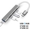 Aluminum Alloy OTG Adapter USB-C Dock 4 Port USB Expander USB Type-C Hub USB 3.0 HUB Splitter