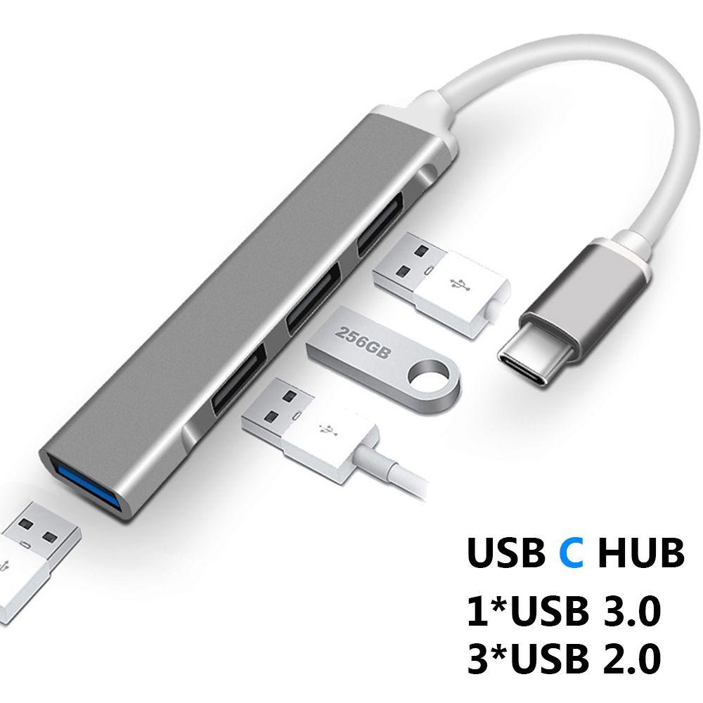 Mini USB-C Dock 4 Port OTG Adapter Splitter USB 3.0 HUB USB Type-C Hub USB Expander