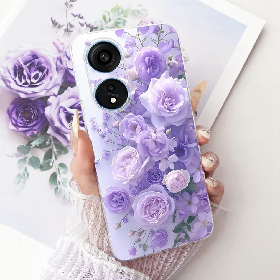 Для OPPO Reno8 T 5G CPH2505 / Reno8 T CPH2481 (Reno 8T 4G) Милый Чехол с Рисунком Цветов, Бабочек и Кошек Мягкий Силиконовый TPU Чехлы для Телефона