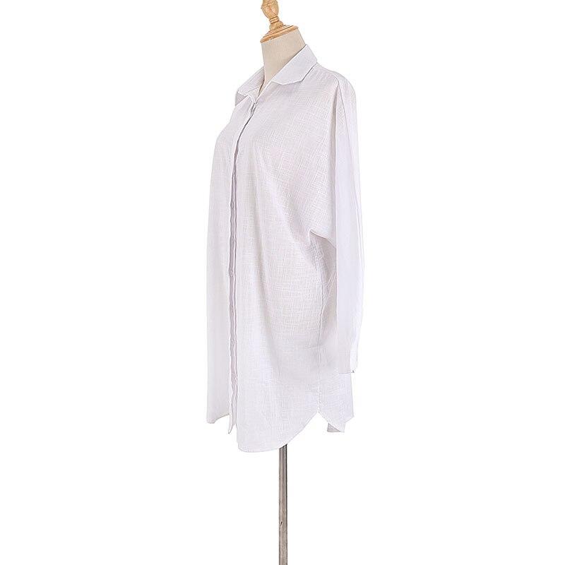 Shirt Beach Dress Cotton Cover Ups Women White Button Up Cardigan Short Dresses Tunic Summer Beachwear