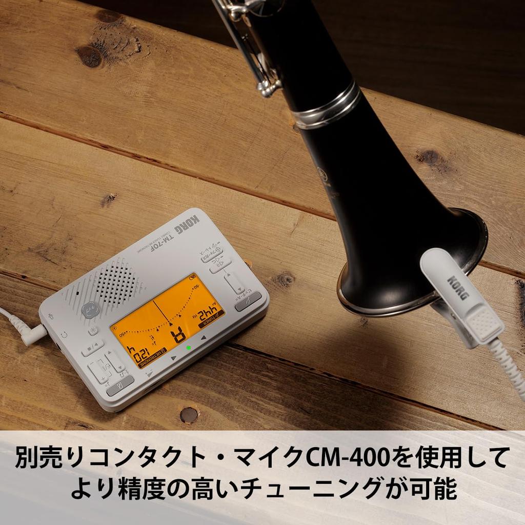 KORG Tuner Metronome WH White Сделано в Японии Духовой оркестр TM-70F