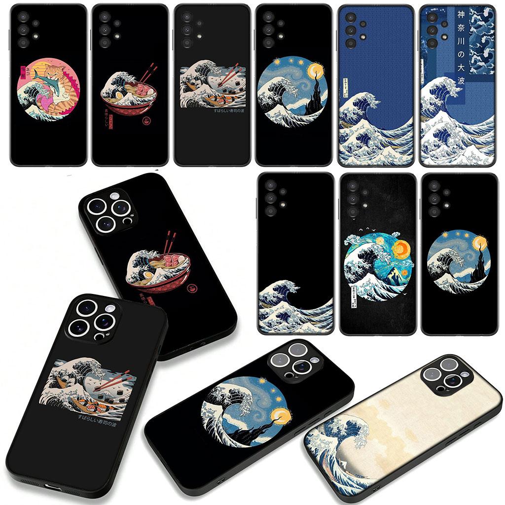 Чехол для OPPO A54 A40 A60 A80 A18 A16 A17 A38 A78 A79 A57 A55 A3 Pro A96 A15 A12 Чехол для телефона Великая волна в Канагаве океан