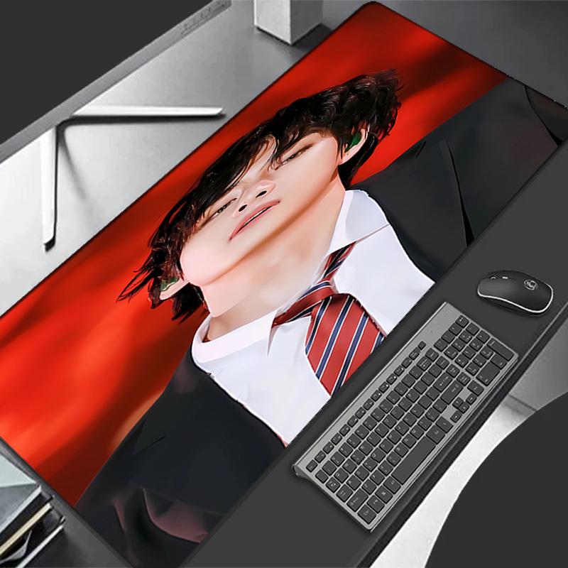 Jin singer Theme Premium Non-slip Mouse Pad with Stitched Edges,Durable Rubber Material,for Desktop & Gaming Great Gifts