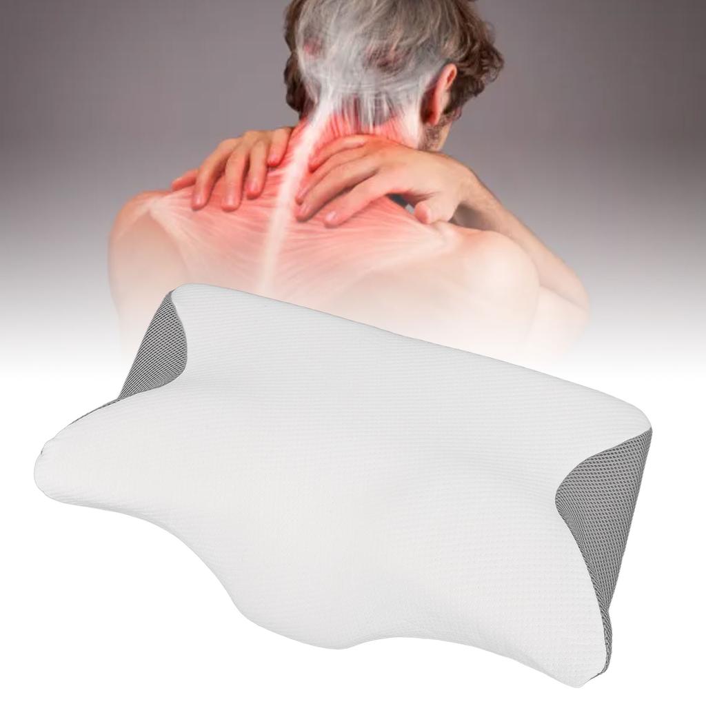 Подушка для шеи для сна из пеноматериала с эффектом памяти, хлопка, медленно отскакивающая, охлаждающая, эргономичная, поддерживающая шею подушка