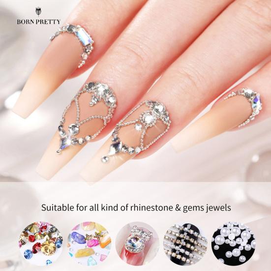 5 г Клей для дизайна ногтей Сильные ингредиенты Быстросохнущий Липкость Безопасный длительный эффект Паста для ювелирных изделий Протирание Бесплатно Стразы Ювелирные изделия Клей для дизайна ногтей