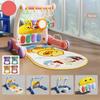 2 In 1 Newborn Baby Walker Fitness Frame with Music & Light Early Education Baby Trolly Fitness Rack Pedal Piano Toy for Infant